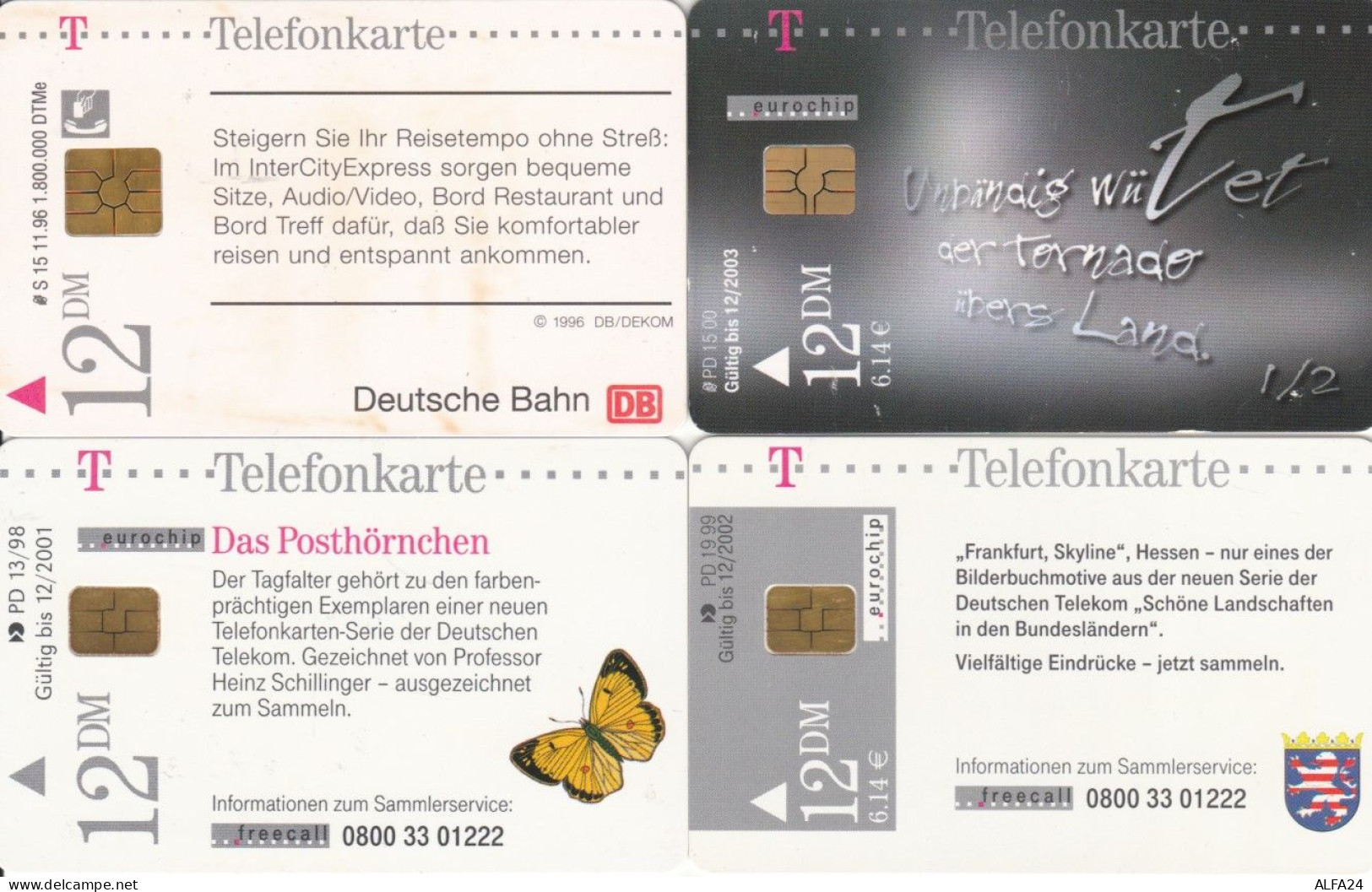 LOT 4 PHONE CARDS GERMANIA (PY2307 - P & PD-Series: Schalterkarten Der Dt. Telekom