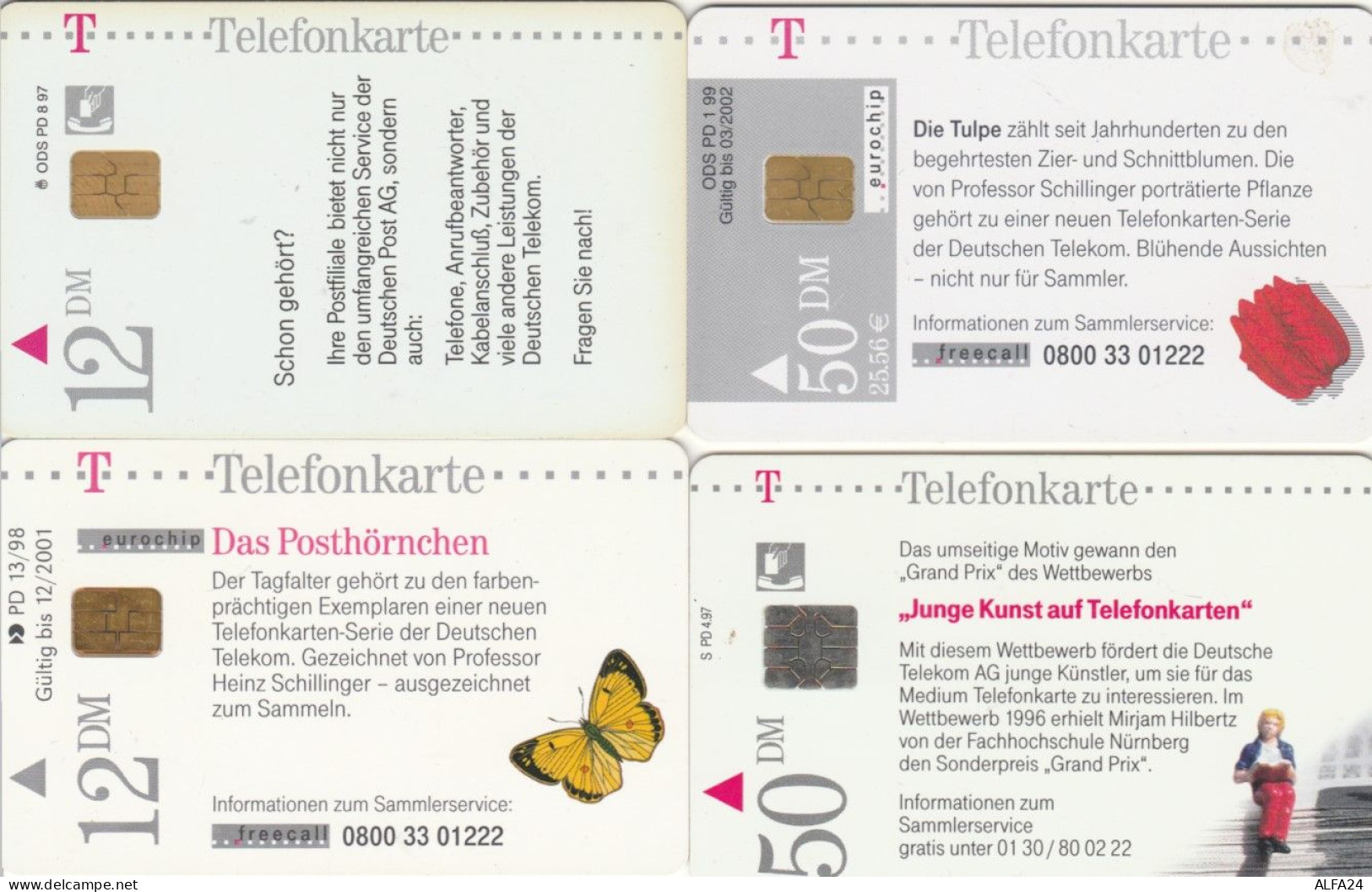 LOT 4 PHONE CARDS GERMANIA (PY2026 - P & PD-Series: Schalterkarten Der Dt. Telekom
