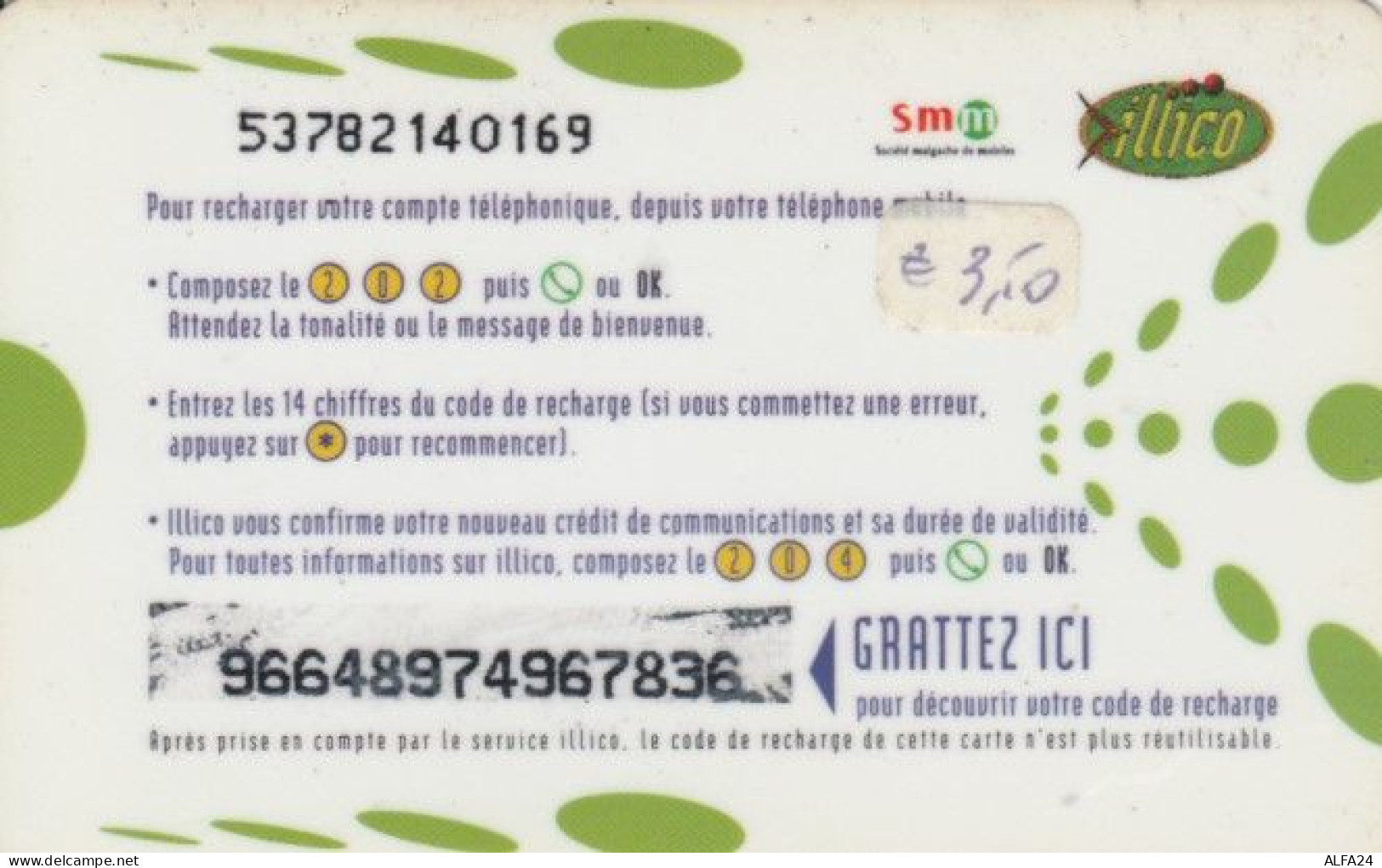 PREPAID PHONE CARD MADAGASCAR (PY77 - Madagaskar