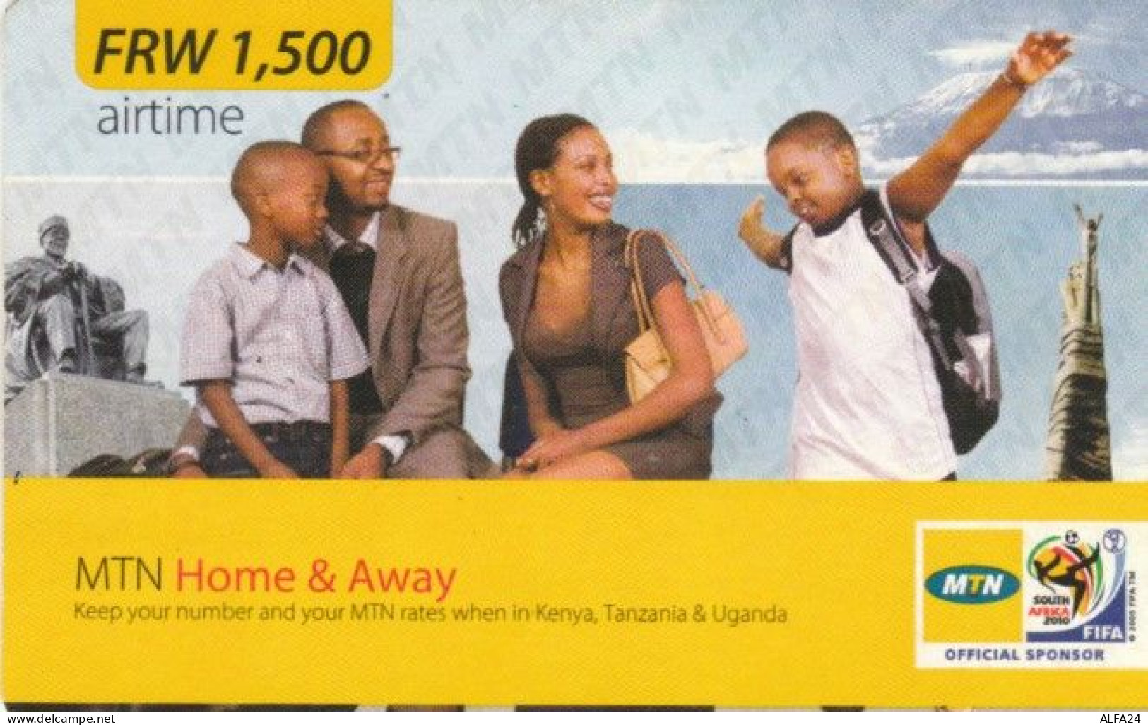 PREPAID PHONE CARD RWANDA (PY72 - Ruanda