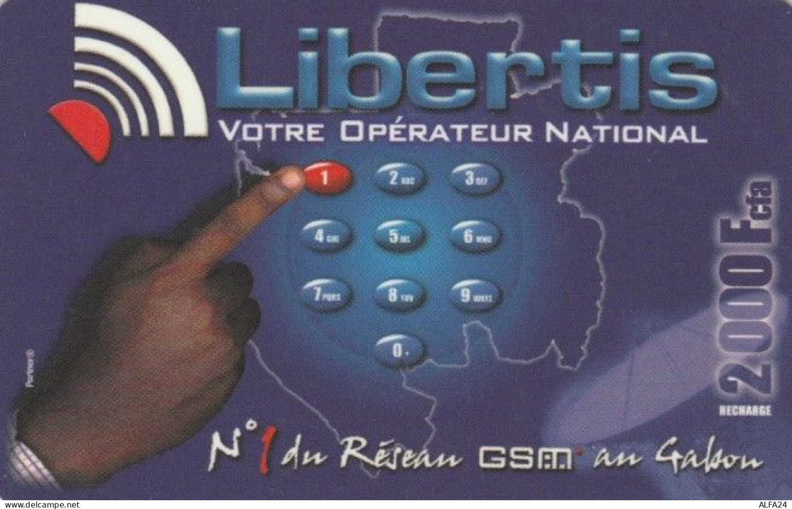 PREPAID PHONE CARD GABON (PY50 - Gabun