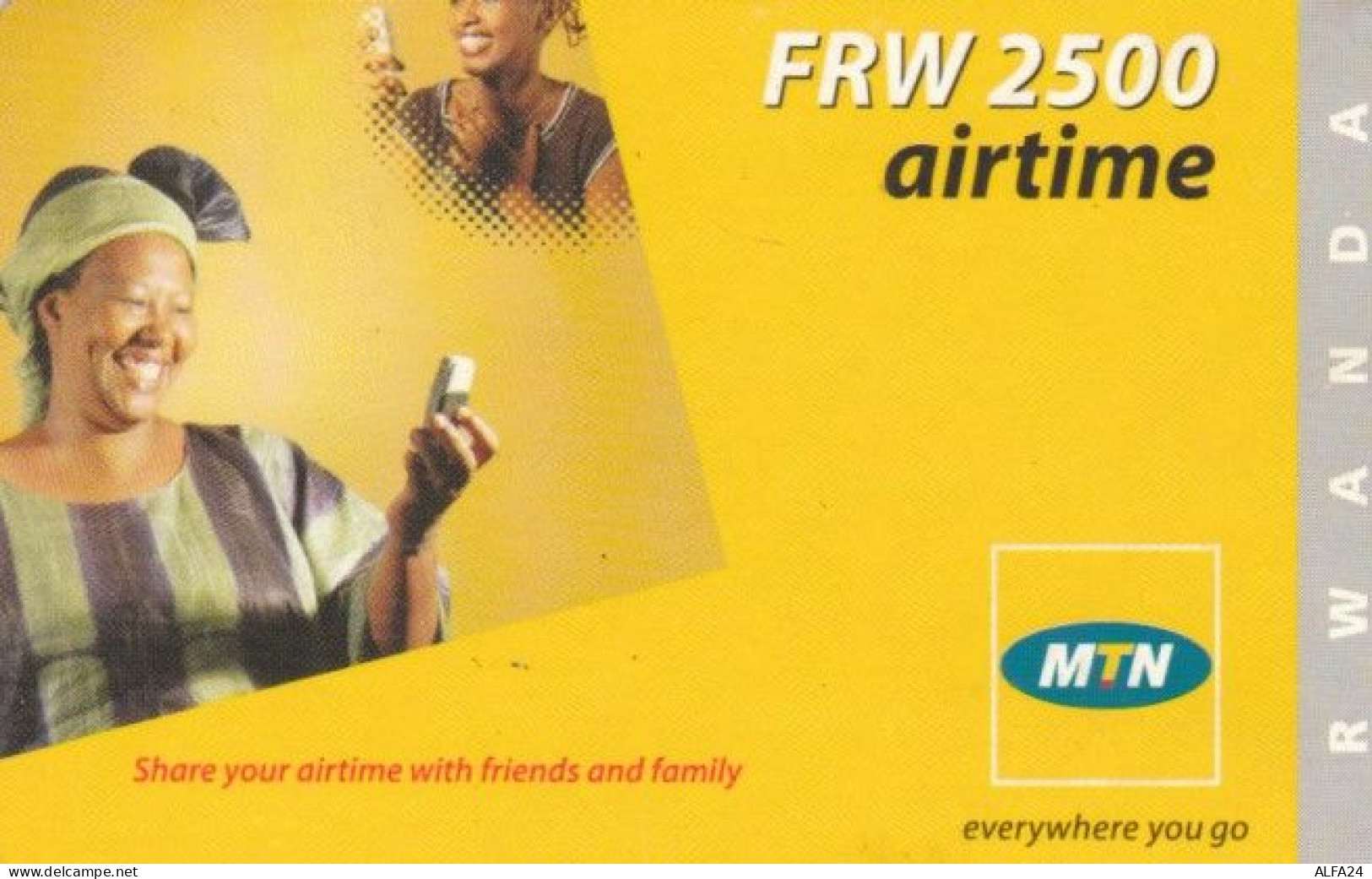 PREPAID PHONE CARD RWANDA (PY58 - Rwanda