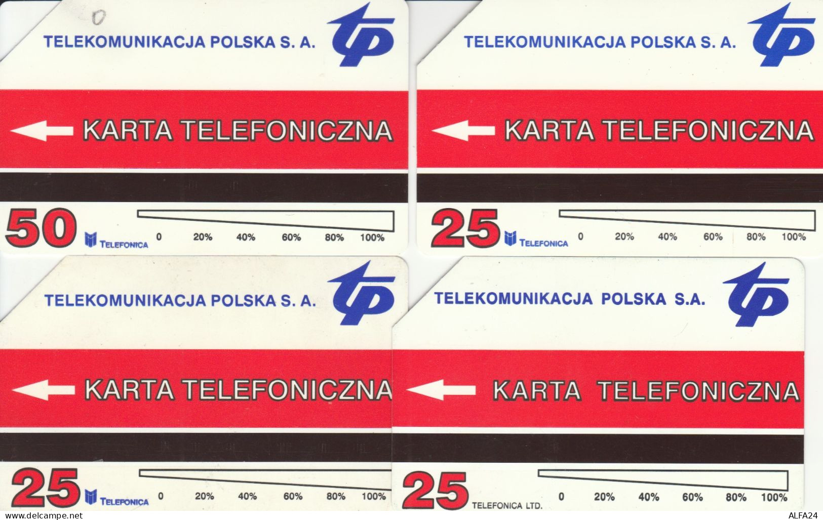 LOT 4 PHONE CARD POLONIA (PY2931 - Polen