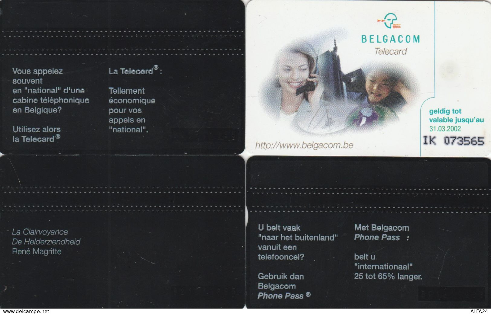 LOT 4 PHONE CARD BELGIO (PY2932 - Sammlungen