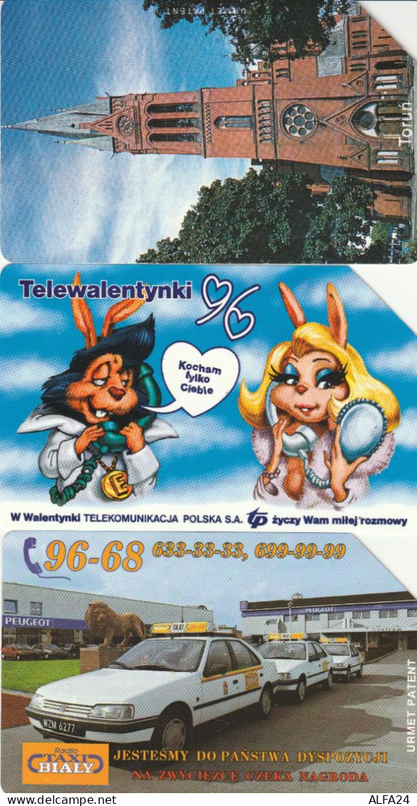 3 PHONE CARDS POLONIA (PY2675 - Polonia