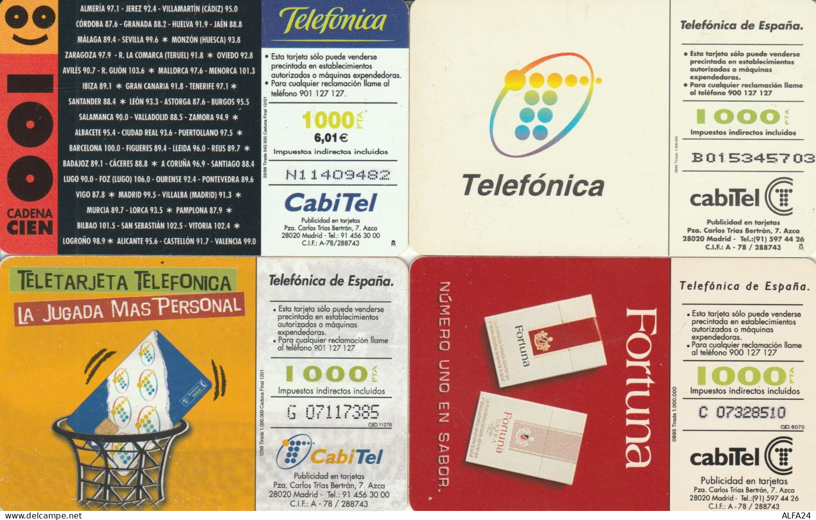 4 PHONE CARDS SPAGNA (PY2648 - Other & Unclassified