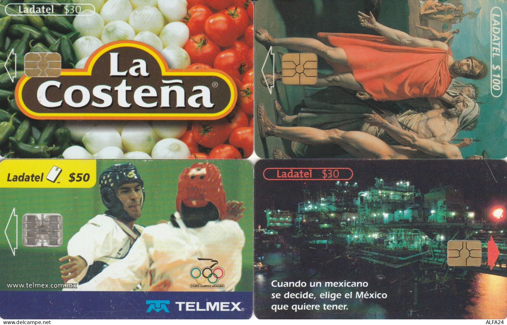 4 PHONE CARDS MESSICO (PY2630 - Mexique