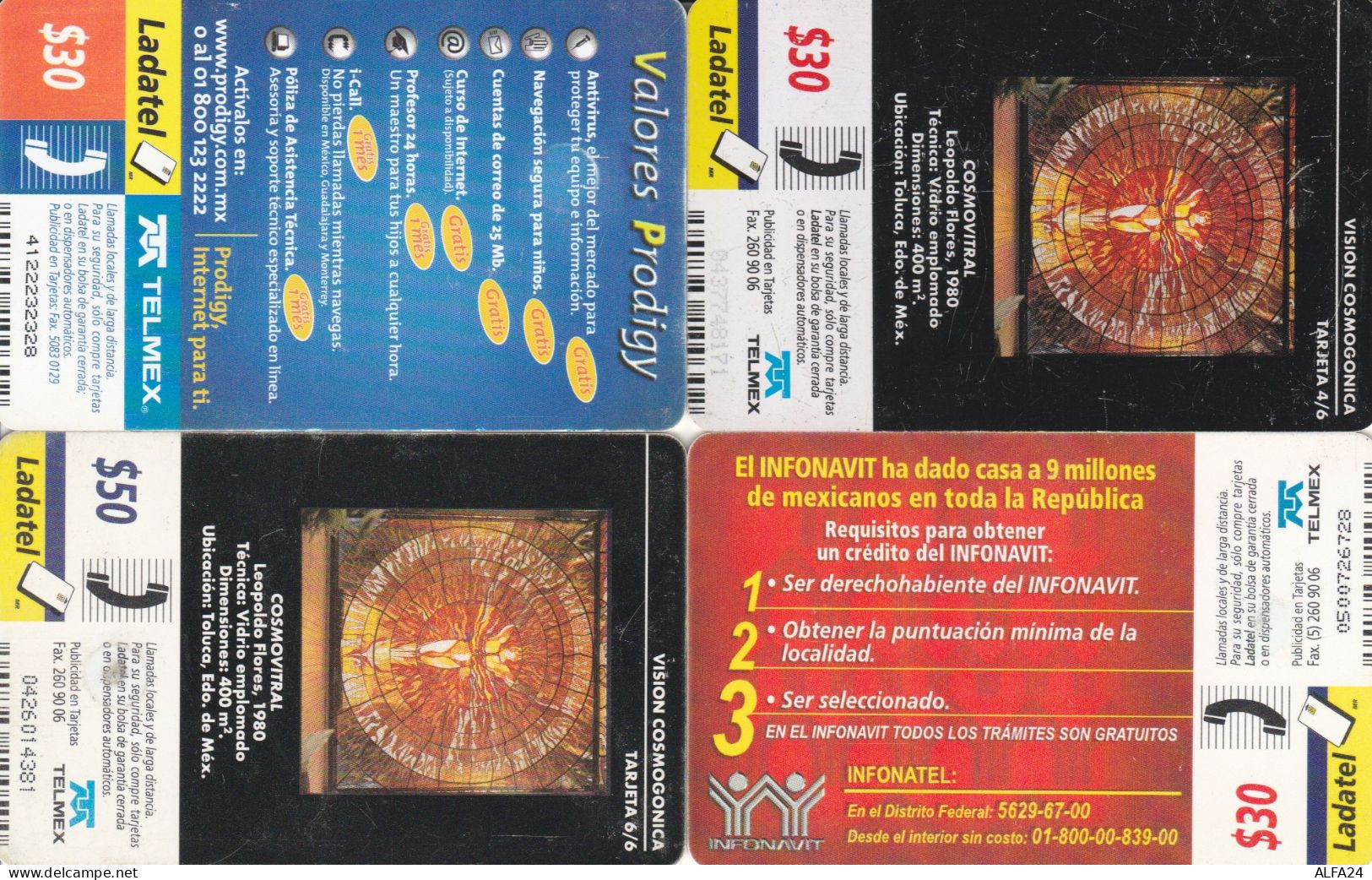 4 PHONE CARDS MESSICO (PY2626 - Mexico