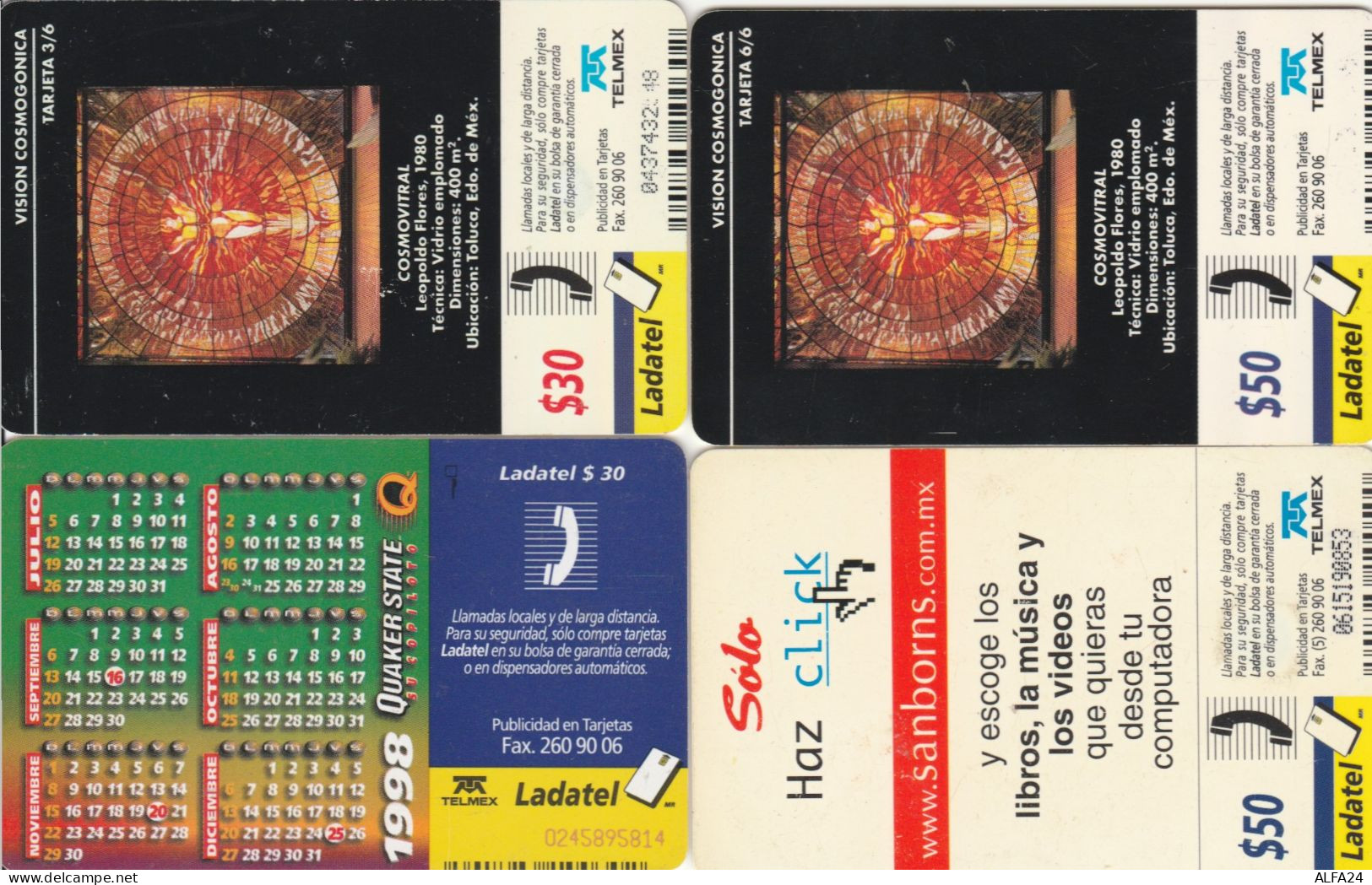 4 PHONE CARDS MESSICO (PY2627 - Mexico