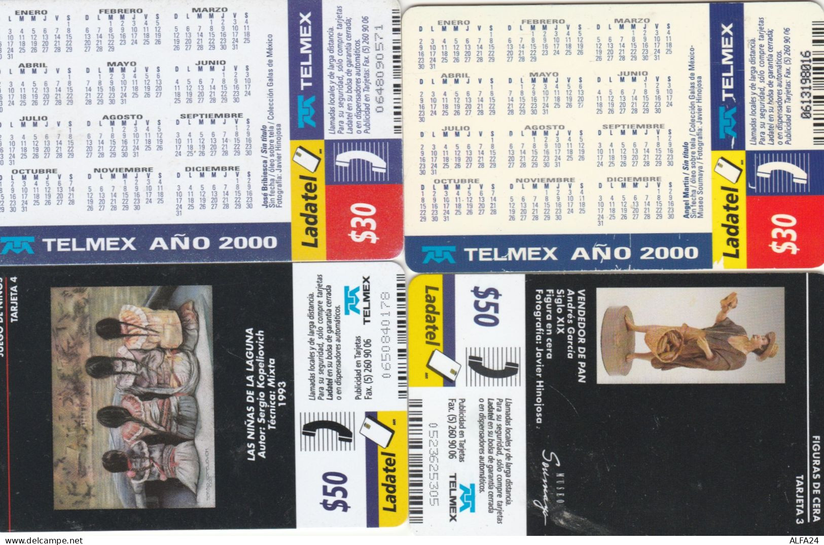 4 PHONE CARDS MESSICO (PY2623 - Mexiko