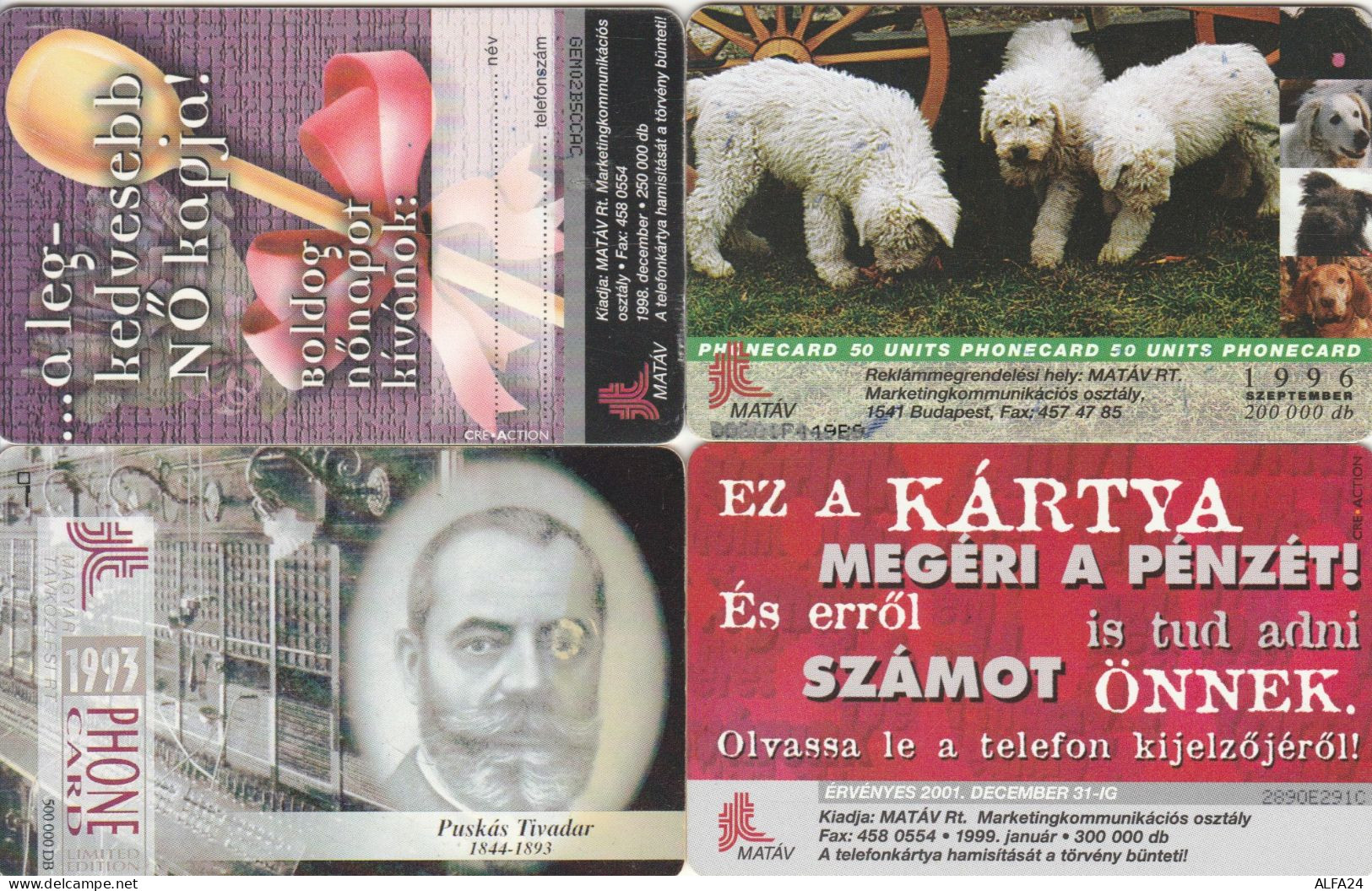 4 PHONE CARDS UNGHERIA (PY2639 - Hongrie