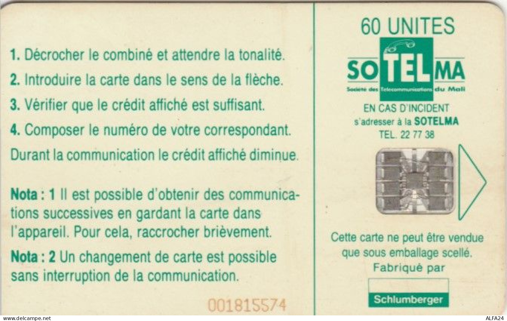 PHONE CARD MALI (PY967 - Mali