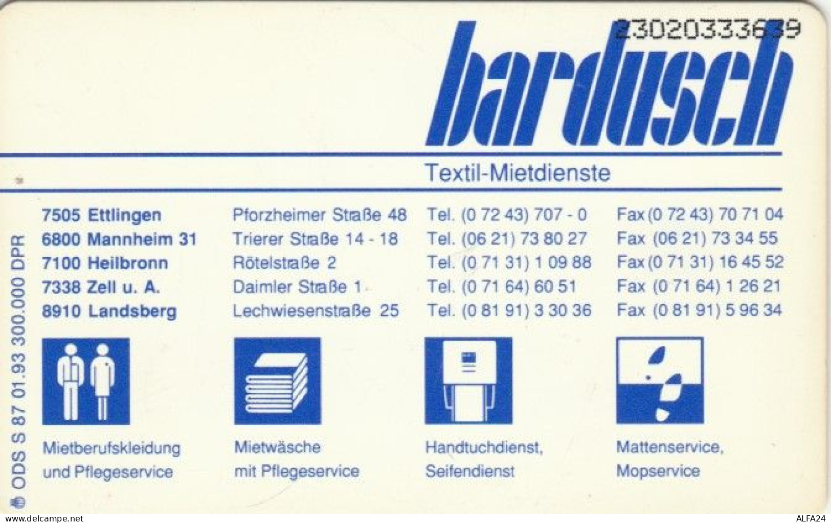PHONE CARD GERMANIA SERIE S (PY949 - S-Series : Guichets Publicité De Tiers