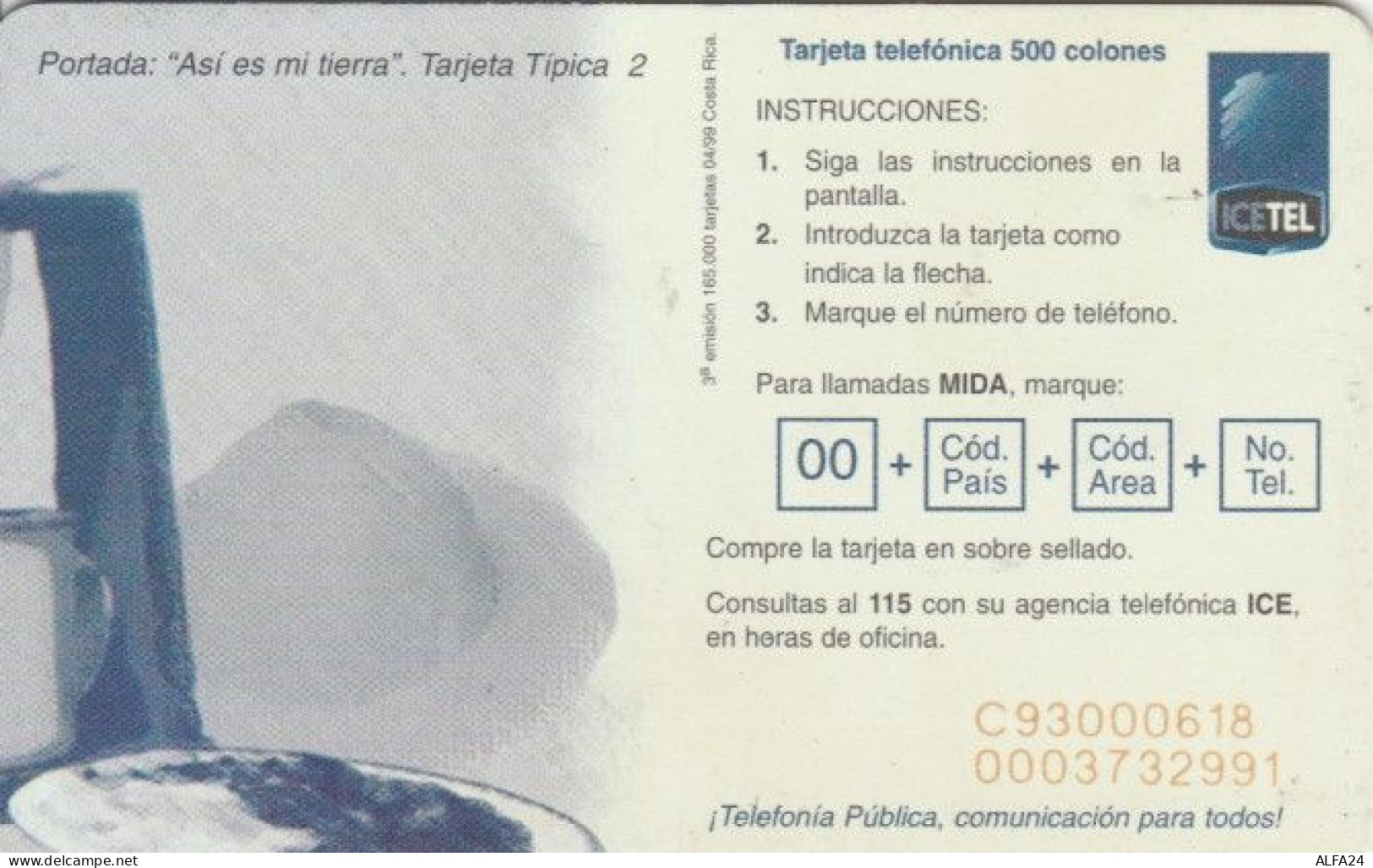 PHONE CARD COSTA RICA (PY945 - Costa Rica