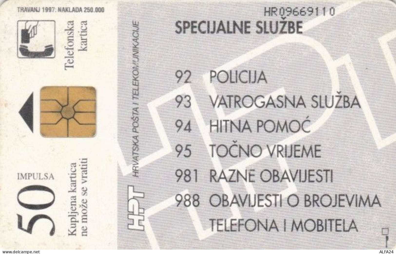 PHONE CARD CROAZIA (PY934 - Croatie