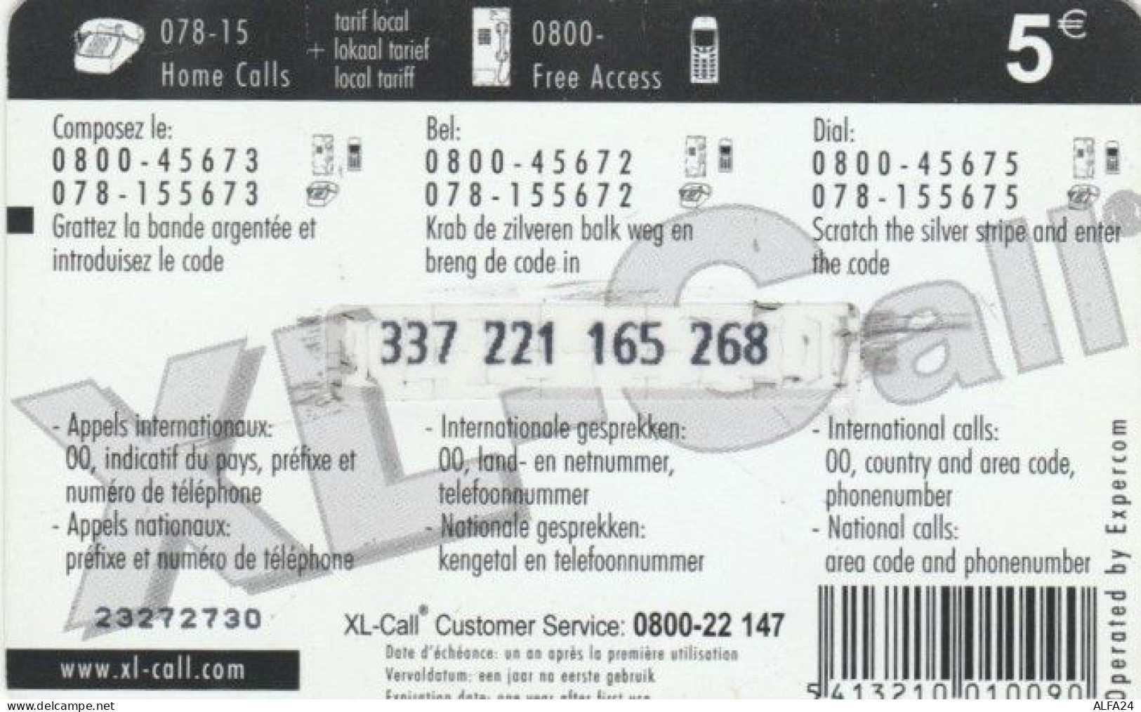 PREPAID PHONE CARD BELGIO (PY714 - GSM-Kaarten, Herlaadbaar & Voorafbetaald