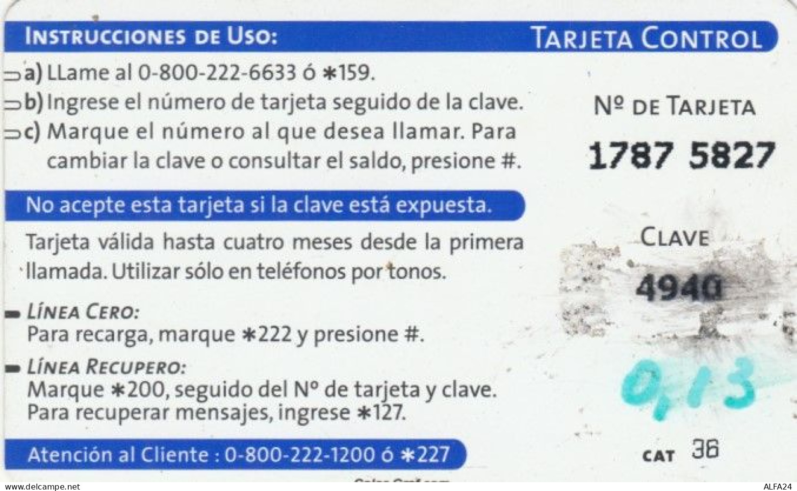 PREPAID PHONE CARD BRASILE (PY658 - Brésil