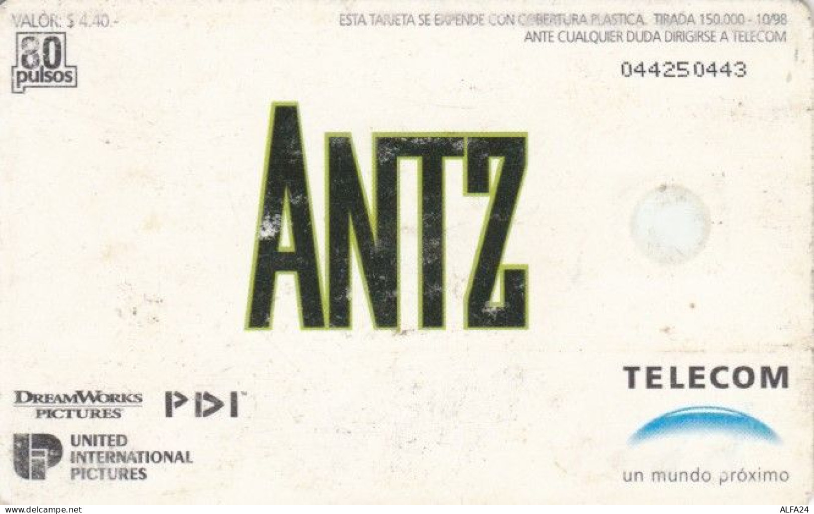 PHONE CARD ARGENTINA Not Perfect (PY1035 - Argentine