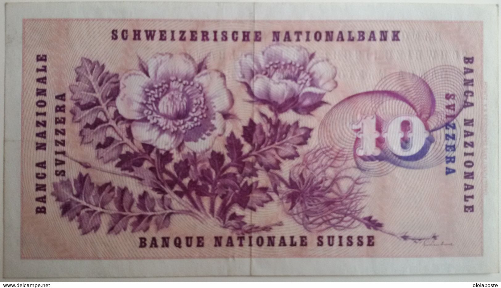 SUISSE - Billet De 10 Francs De 1958 - 2 Photos - Suiza