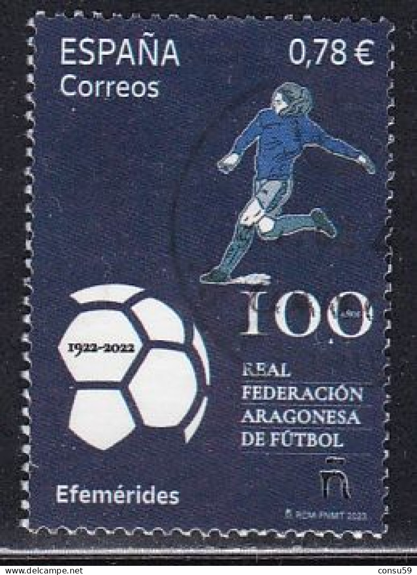 2023-ED. 5631 - Efemérides. Centenario Real Federación Aragonesa De Fútbol- USADO - Used Stamps