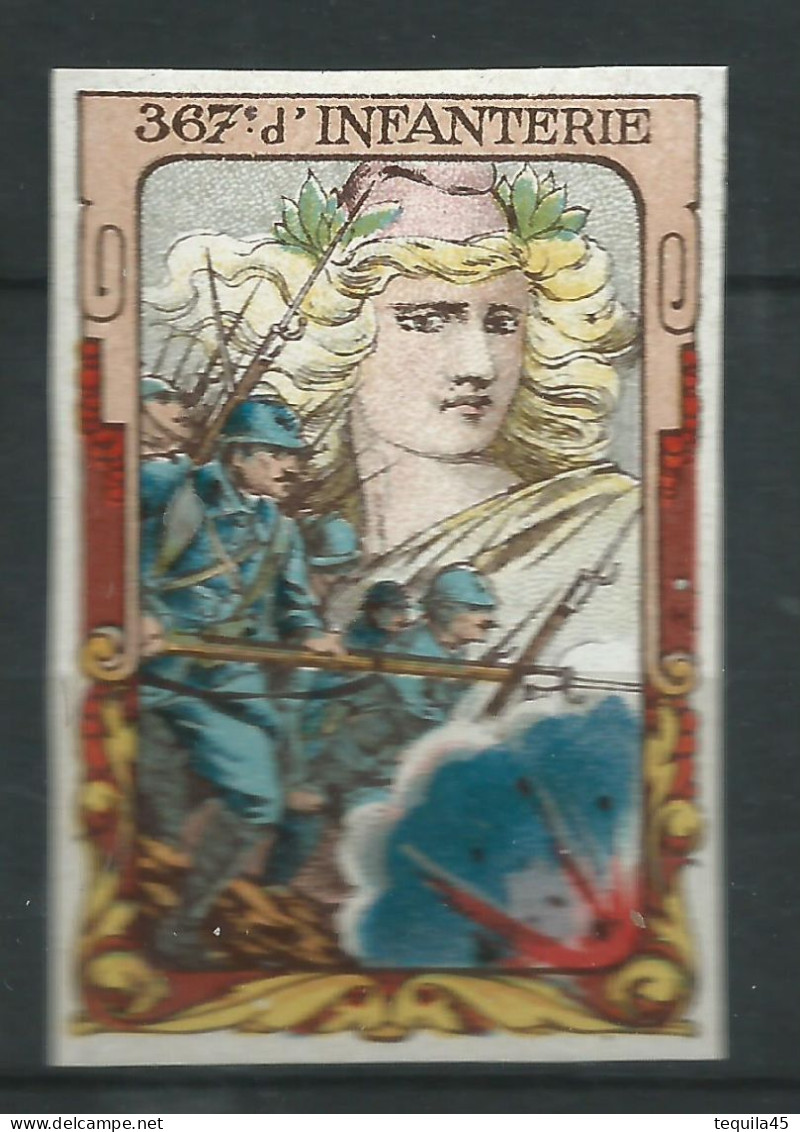 Vignette DELANDRE - France - 367 éme Régiment Infanterie - 1914 -18 WWI WW1 Poster Stamp - Erinnophilie
