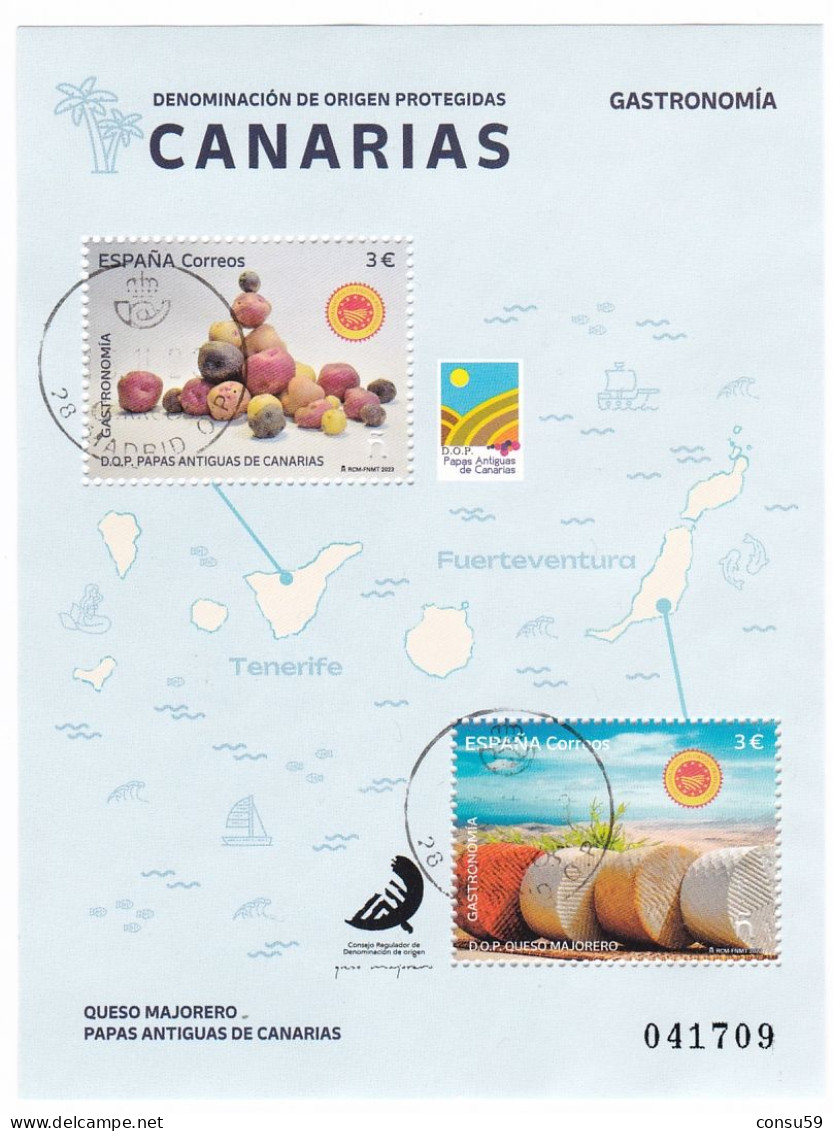 2023-ED. 5635 - Gastronomía. D.O. Protegidas Canarias. Queso Majorero. Papas Antiguas De Canarias- USADO - Usati