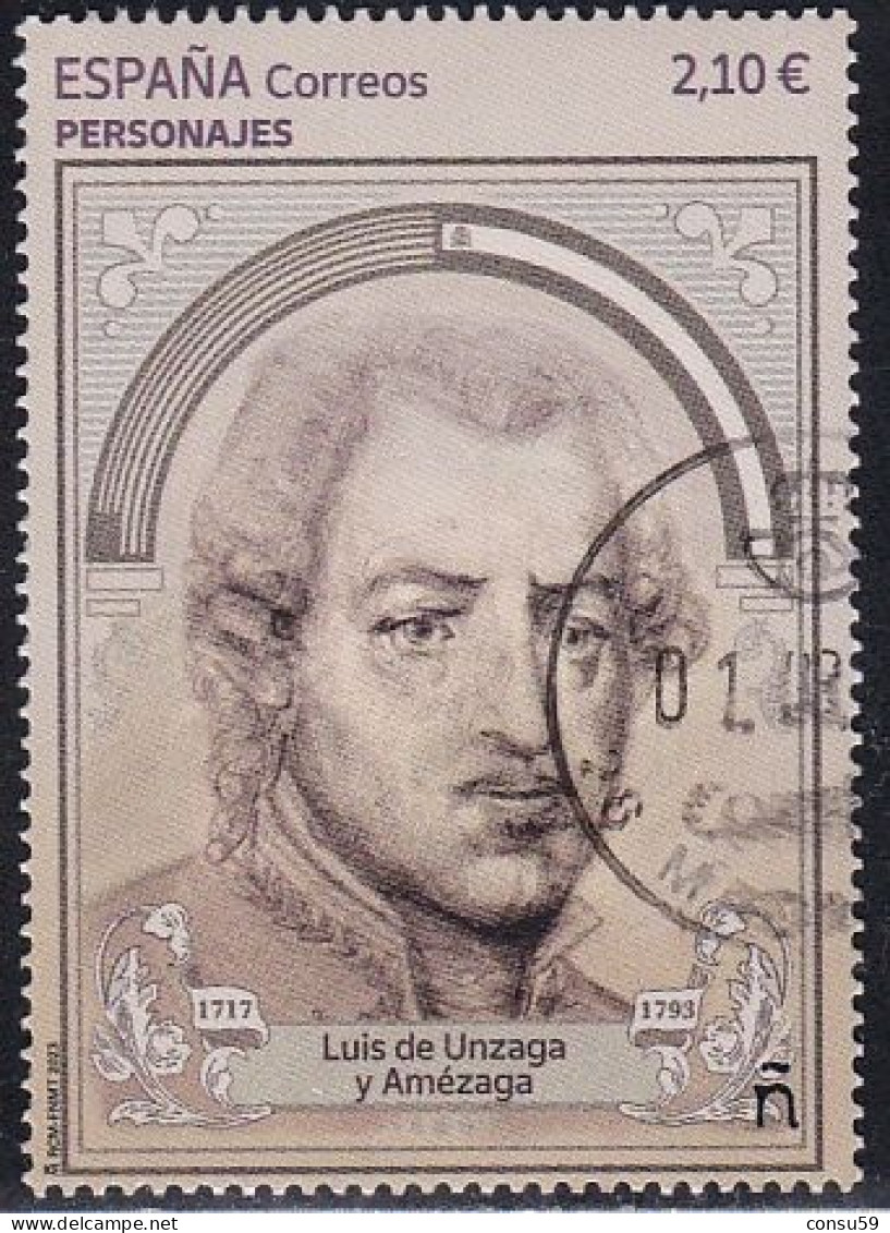 2023-ED. 5636 - Personajes. Luis De Unzaga Y Amézaga- USADO - Used Stamps