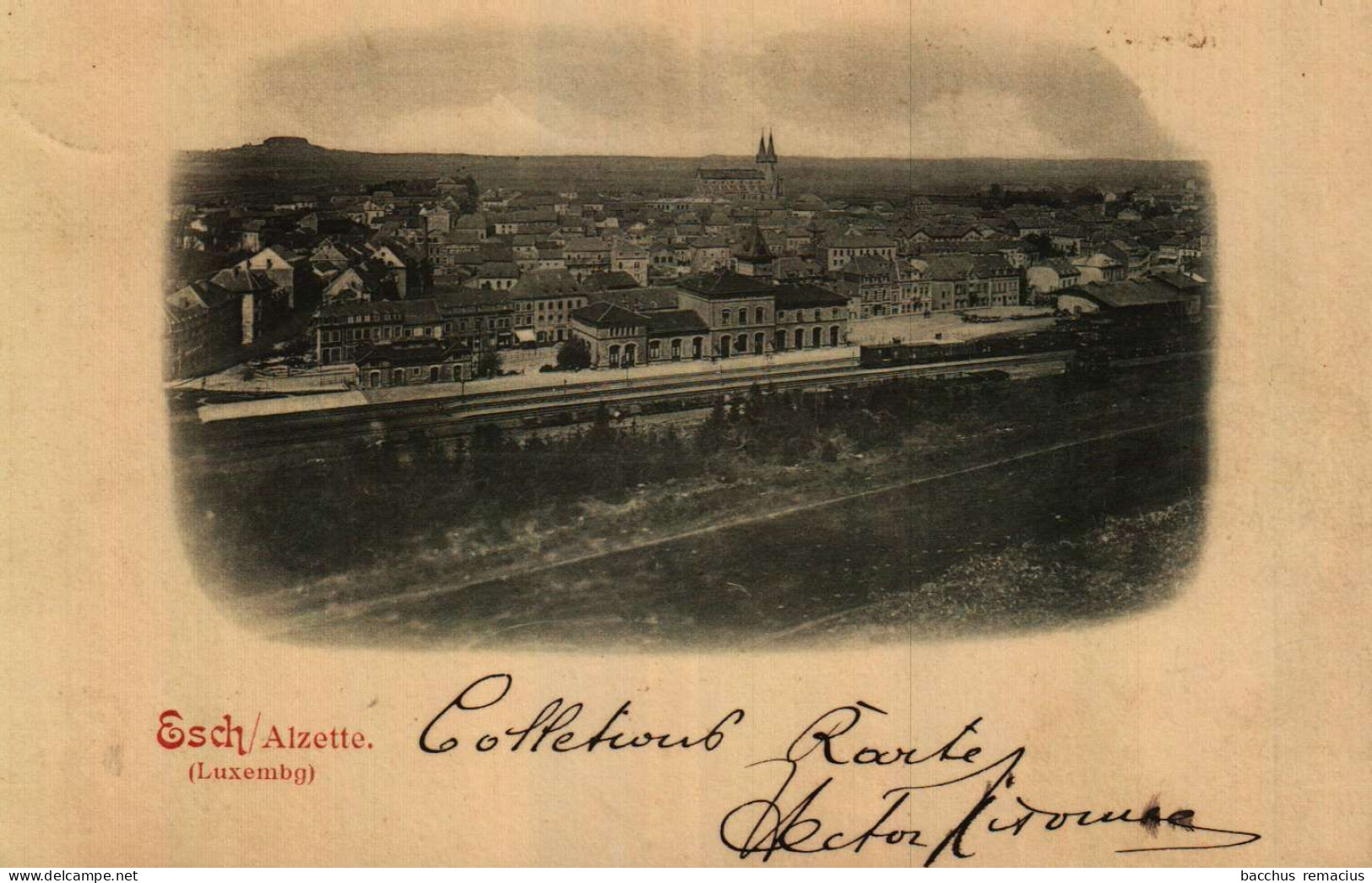 ESCH-SUR-ALZETTE  La Gare Avec Train 1900 - Esch-sur-Alzette