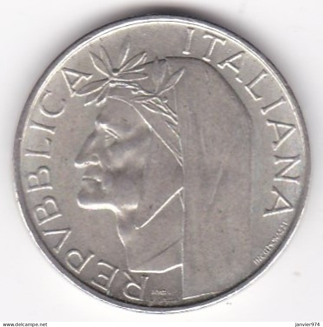 500 Lire 1965, DANTE, En Argent  - 500 Lire