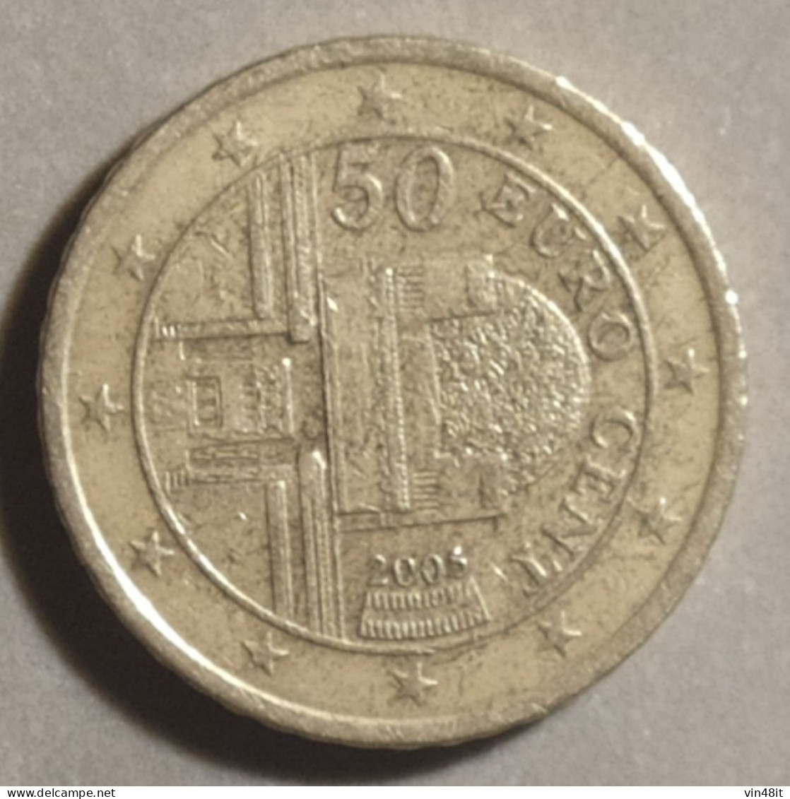 2005 - AUSTRIA  - MONETA IN EURO  - DEL VALORE DI  50 CENTESIMI  - USATA - Austria