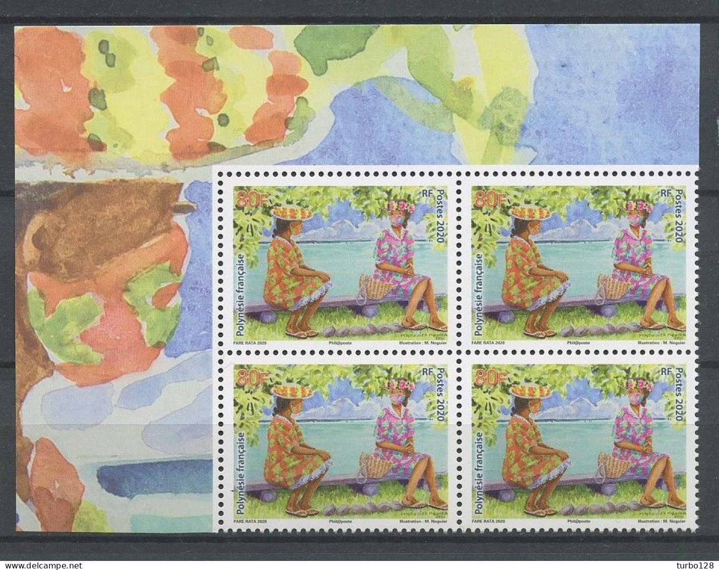 POLYNESIE 2020 N° 1246 ** Bloc De 4 Neuf MNH Superbe Santé Lutte Contre La Covid 19 Vahinés Masquées Médecine - Neufs