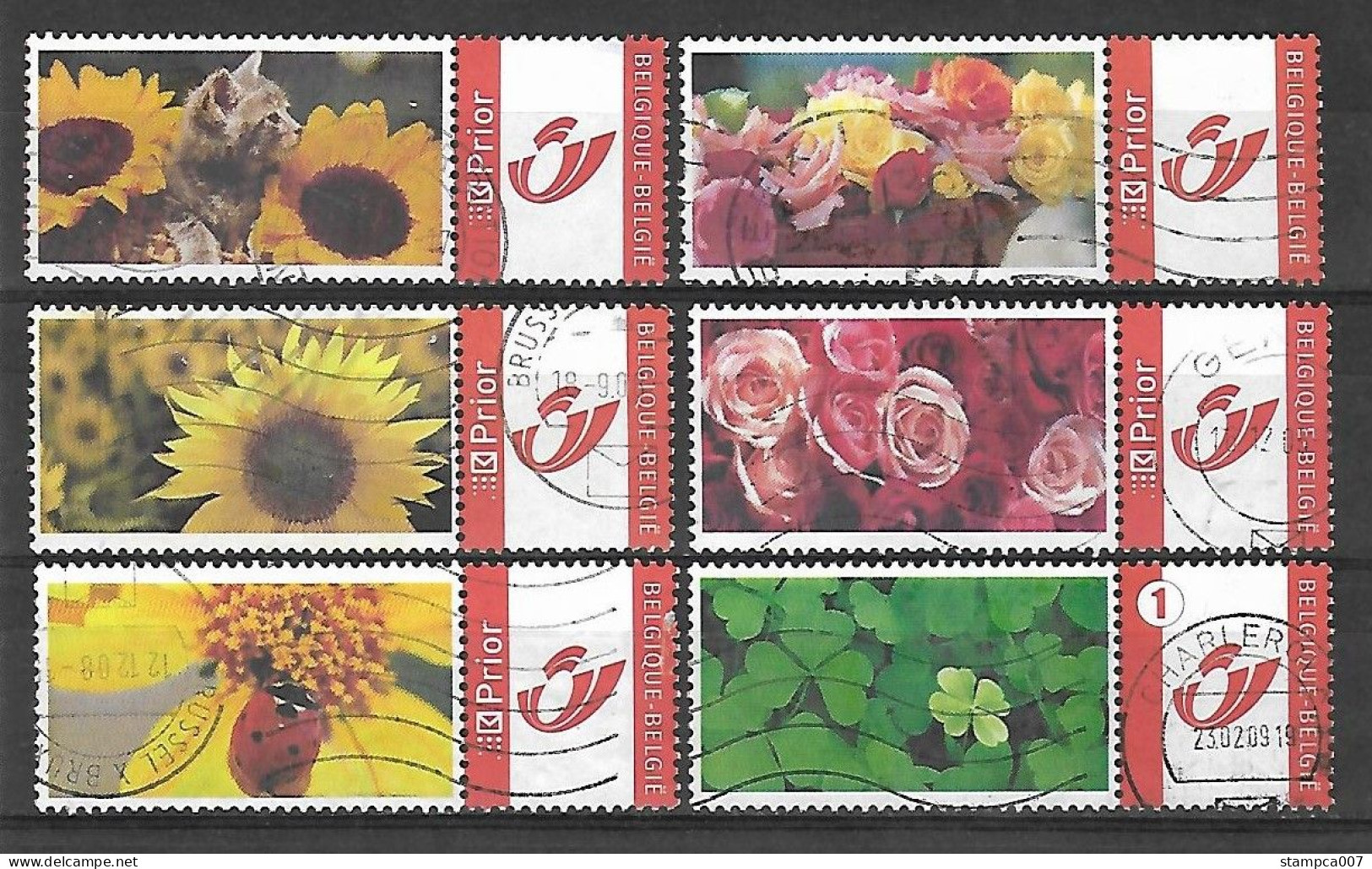 Set Flora Bloenen Fleurs - Afgestempeld