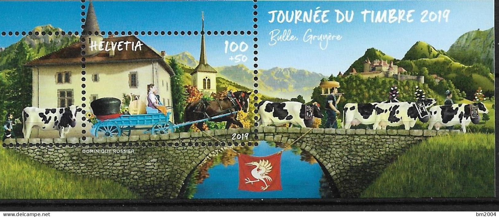 2019 Schweiz Mi.Bl.73 **MNH Tag Der Briefmarke – Bulle - Nuovi