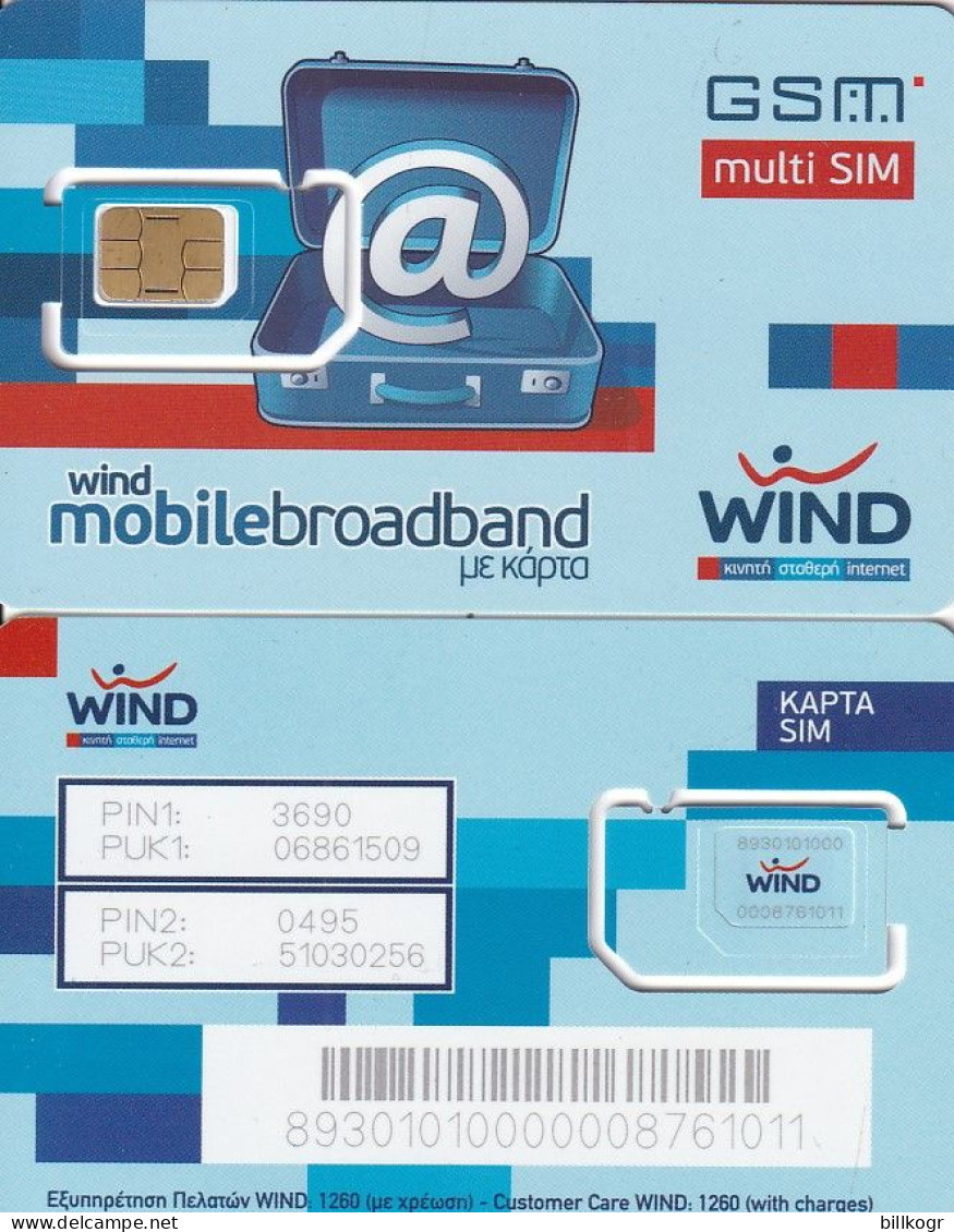 GREECE - Mobile Broadband, WIND Mini GSM, Mint - Griechenland