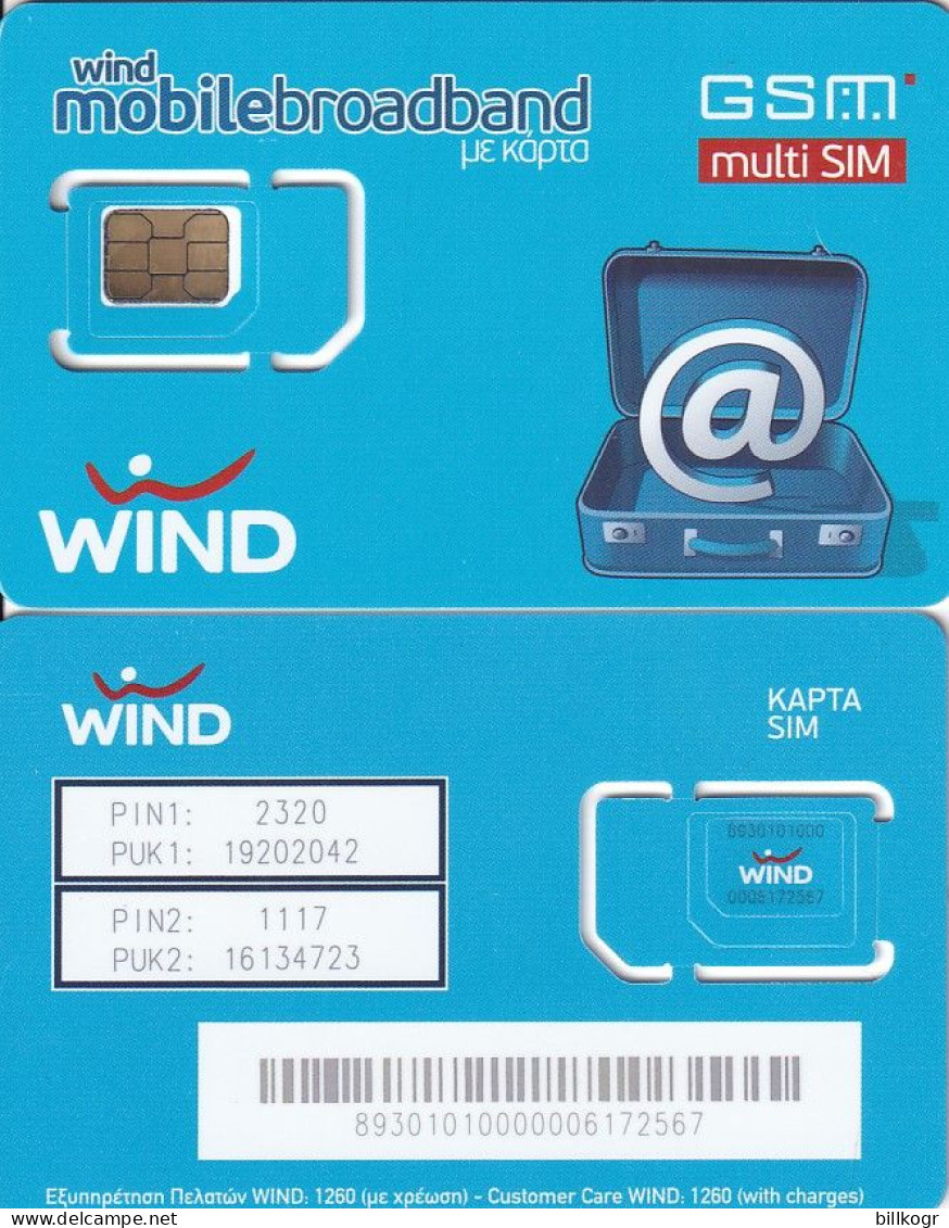 GREECE - Mobile Broadband, WIND Mini GSM, Mint - Griechenland