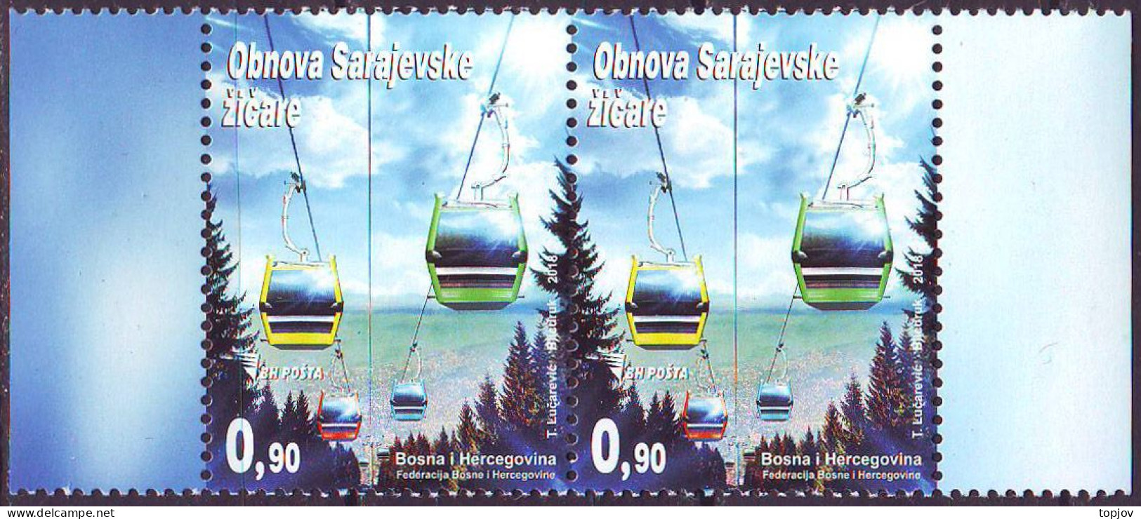 BOSNIA & H - SARAJEVO - RENOVATION OF THE SARAJEVO CABLE CAR - **MNH - 2018 - Tram