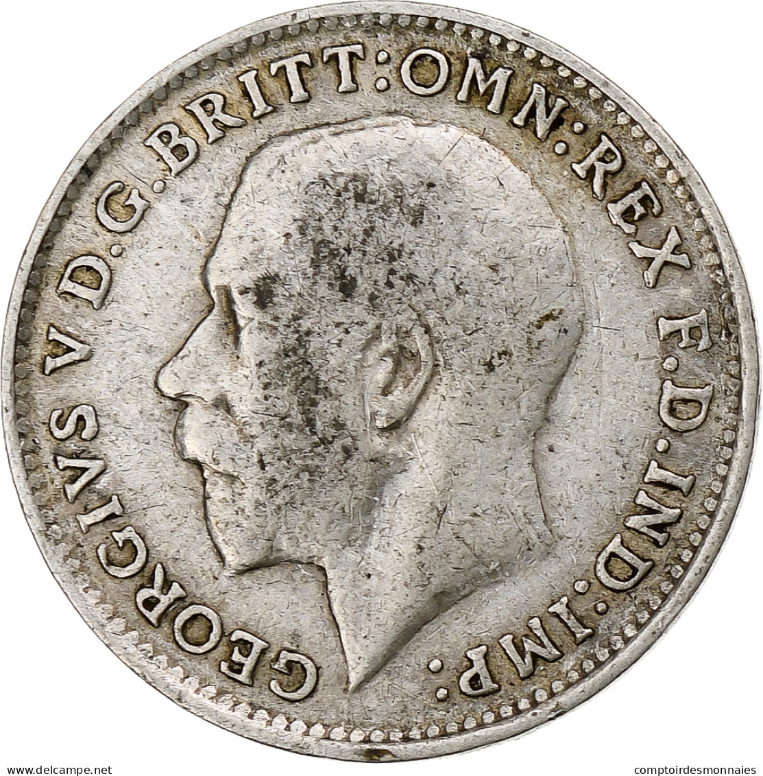 Grande-Bretagne, George V, 3 Pence, 1916, TB+, Argent, KM:813 - F. 3 Pence