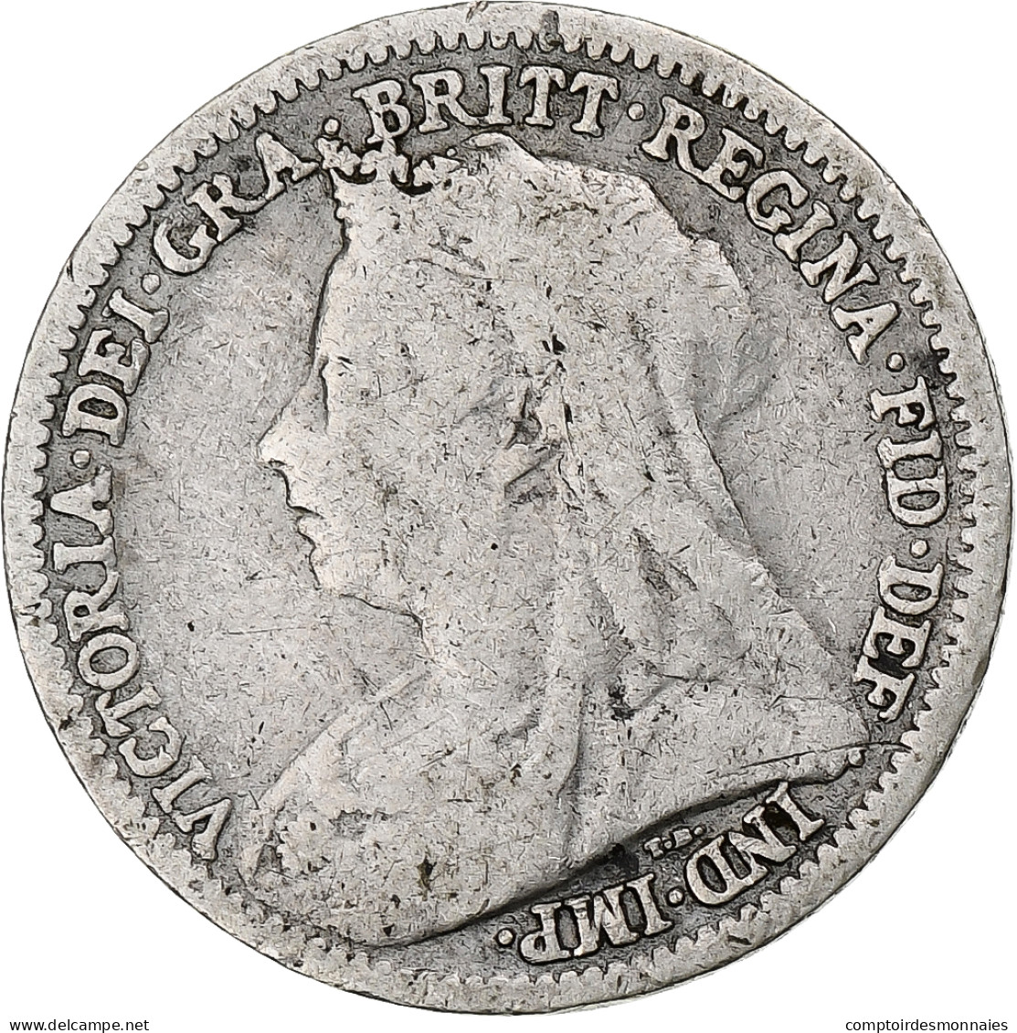 Grande-Bretagne, Victoria, 3 Pence, 1900, B+, Argent, KM:777 - F. 3 Pence