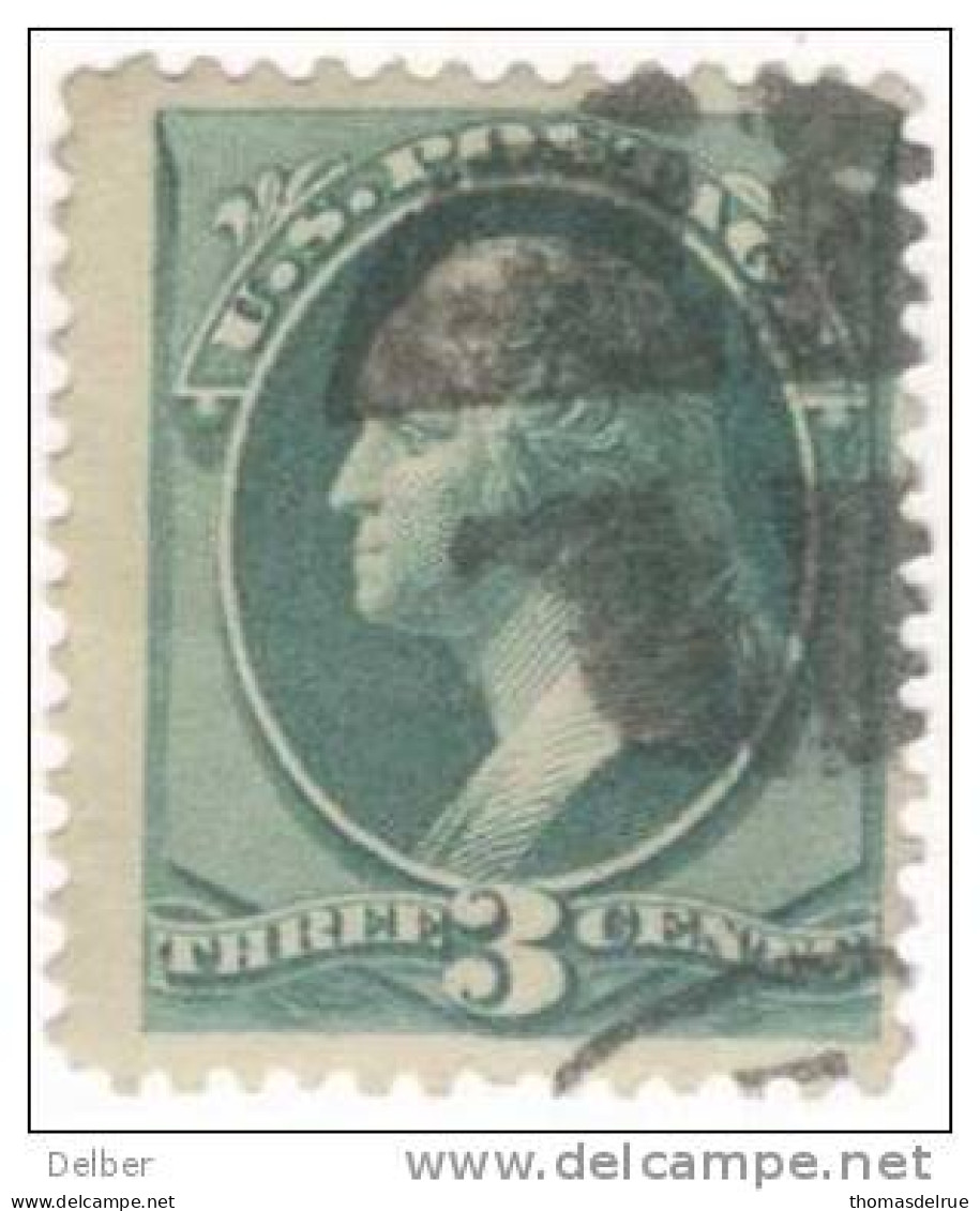 1zu275: Three Cents WASHINGTON Green: Nice Cancellation - Used Stamps