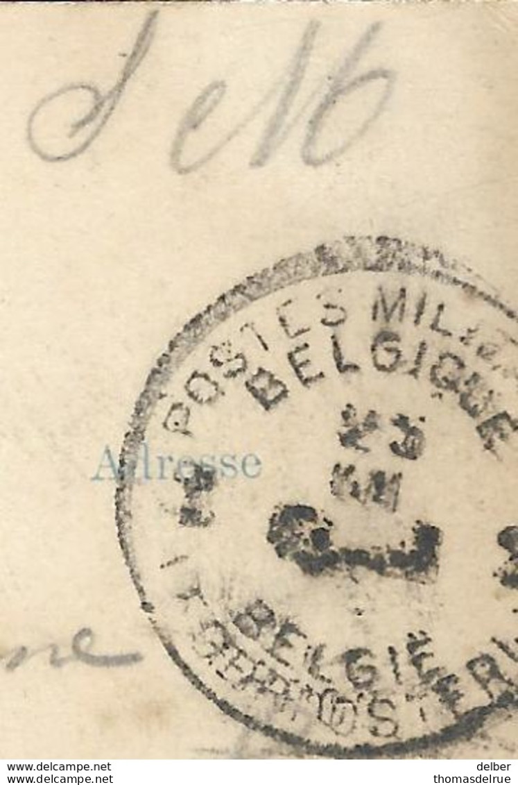 Op 404 S.M. : 2 PMB 2 BLP 25 III ▄▄ > * LEYSELE * 28  III __ [1915]:sterstempel /pk:Ruines De DIXMUDE L'Hôtel De Ville - Zona No Ocupada