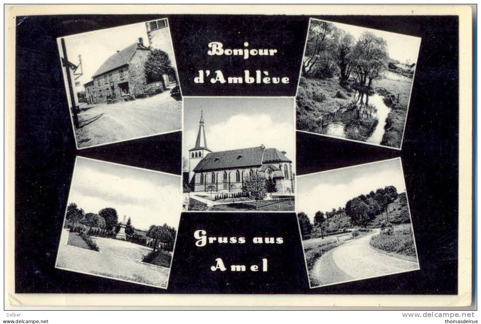 _Np414: Kaufhaus THEISS-MARQUET :Bonjour D'Ambleve Gruss Auss Amel: Verstuurd: ST.VITH 17.8.59 > Antwerpen - Amel