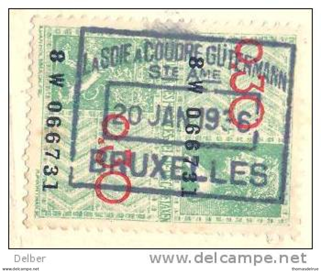 _Ww997: Chèque 214.53F : N°319:  1A BRUXELLES  1. BRUSSEL+ Fiscale Zegel: 0.30f - 1931-1934 Mütze (Képi)