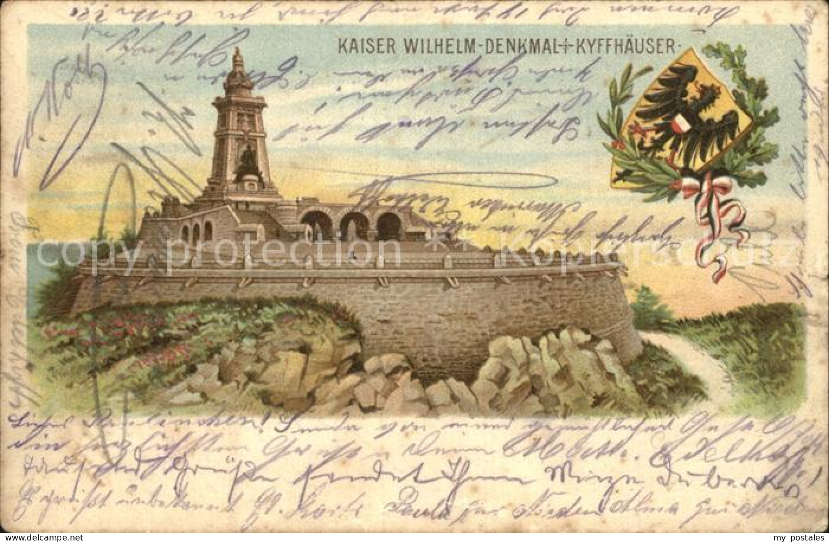 42525937 Kyffhaeuser Kaiser Wilhelm Denkmal Sammelpostkarte Des Deutschen Kriege - Bad Frankenhausen