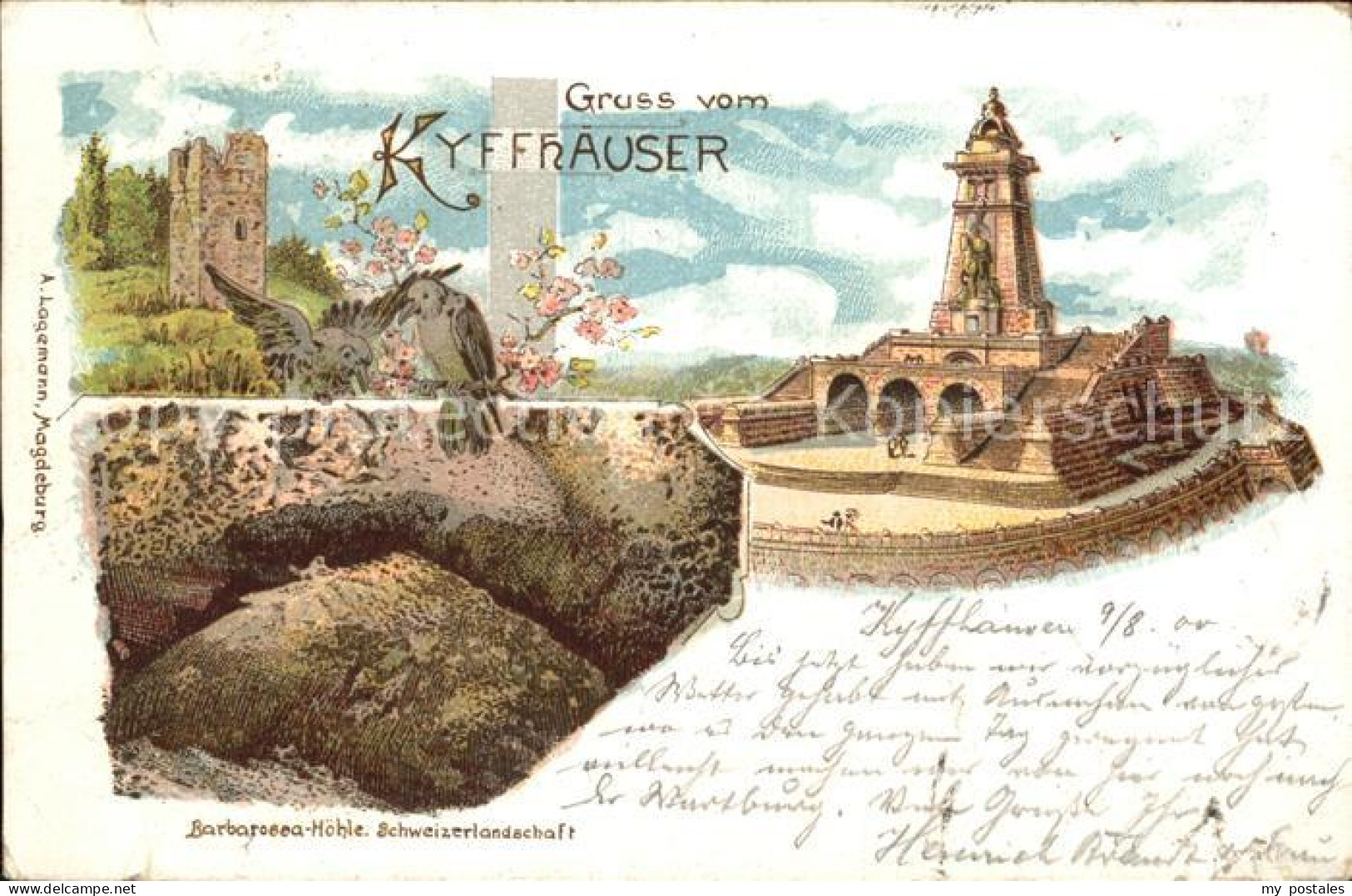 42525935 Kyffhaeuser Kaiser Wilhelm Denkmal Ruine Barbarossa Hoehle Schweizerlan - Bad Frankenhausen