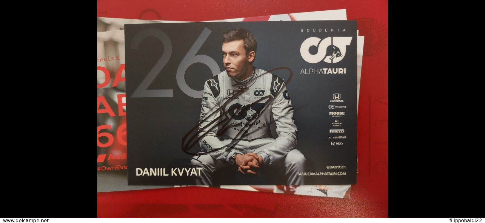 Daniil Kvyat Autografo Autograph Signed - Automovilismo - F1