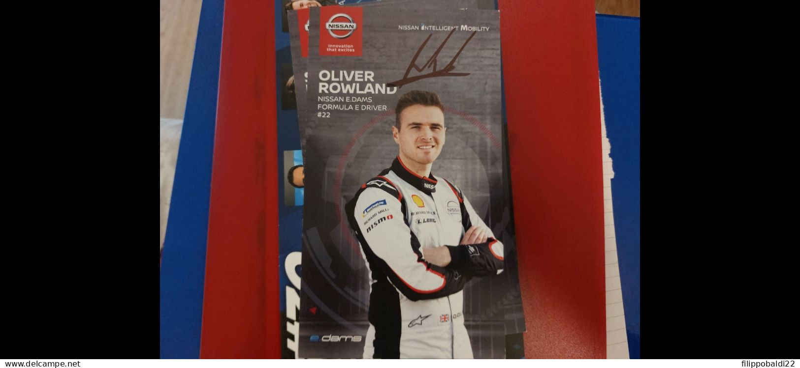 Oliver Rowland Autografo Autograph Signed - Automobile - F1