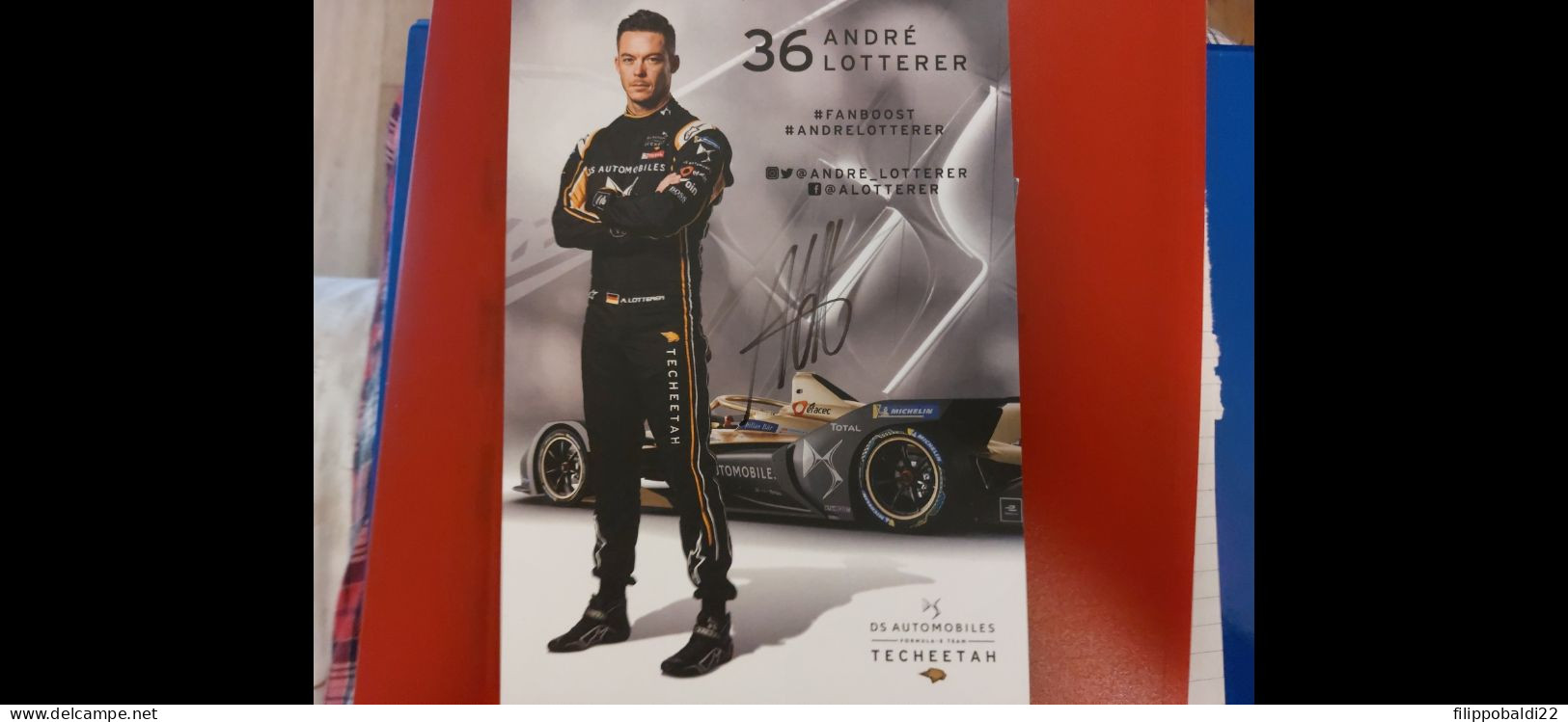 Andre Lotterer Autografo Autograph Signed - Automobile - F1
