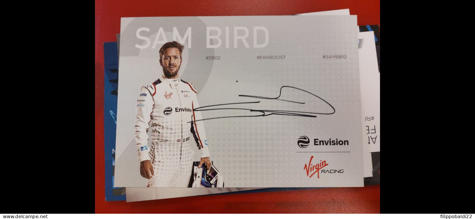 Sam Bird Autografo Autograph Signed - Automovilismo - F1