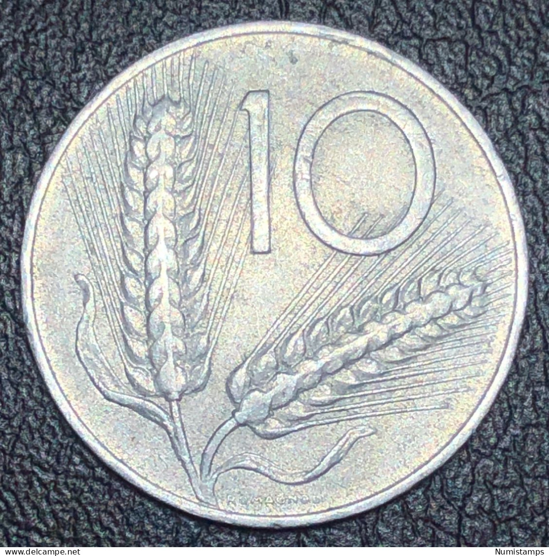 Italia 10 Lire, 1956 - 10 Liras