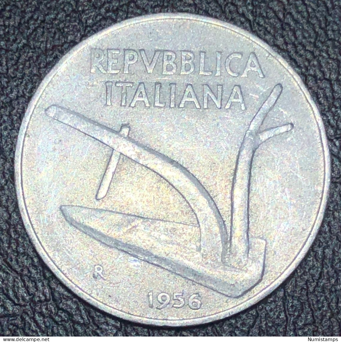 Italia 10 Lire, 1956 - 10 Liras